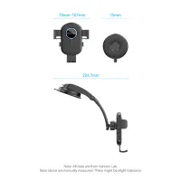 Универсальный автодержатель Vention 4.7-7.2" зажим One Touch, присока, черный (KSCB0) - Изображение 2