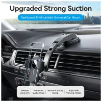 Универсальный автодержатель Vention 4.7-7.2" зажим One Touch, присока, черный (KSCB0) - Изображение 3