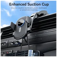 Универсальный автодержатель Vention 4.7-7.2" зажим One Touch, присока, черный (KSCB0) - Изображение 5