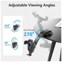 Универсальный автодержатель Vention 4.7-7.2" зажим One Touch, присока, черный (KSCB0) - Изображение 7