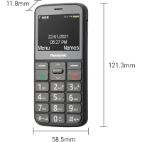 Мобільний телефон Panasonic KX-TU160 Black (KX-TU160EXB) - 11