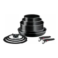 Набір посуду Tefal Ingenio Easy Cook & Clean 10 предметів чорний (L1539053) - Зображення 1