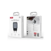 Зарядний пристрій XO L154 USB-C PD20W + USB-A QC3.0 Black (L154.black) - Зображення 5