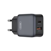 Зарядний пристрій XO L156 USB-C PD30W + USB-A QC3.0 Black (L156.black) - 1