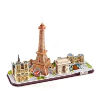Пазл Cubic Fun Тривимірний пазл City line Париж із LED-підсвічуванням (L525h) - 1