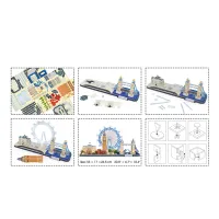 Пазл Cubic Fun Тривимірна головоломка-конструктор City Line Лондон з LED підсвіткою (L532h) - 5