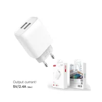 Зарядний пристрій XO 2xUSB 2.4A + cable USB to Micro 5P white (L57-M-WH) - 2