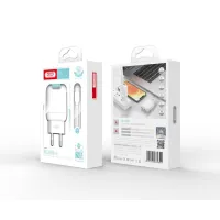 Зарядний пристрій XO 2xUSB 2.4A + cable USB to Lightning white (L78-L-WH) - 4