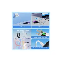 Дата кабель USB 2.0 AM to Lightning 1.0m 2.4A black Vention (LAMBF) - Зображення 3