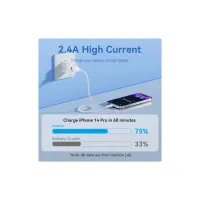 Дата кабель USB 2.0 AM to Lightning 1.0m 2.4A black Vention (LAMBF) - Зображення 5