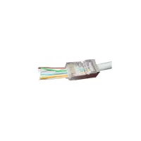 Конектор RJ45 cat.5e FTP 8P8C * 10 (наскрізні отв., позолоч. конт.) Cablexpert (LC-PTF-01/10) - 1