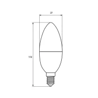 Лампочка EUROELECTRIC LED CL 9W 900Lm E14 4000K (LED-CL-09144(EE)) - Зображення 3