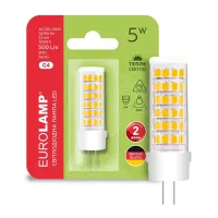 Лампочка Eurolamp Светодиодная капсульная лампа EUROLAMP LED силикон G4 5W 500Lm 300 (LED-G4-0530(220)) - Зображення 2