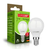 Лампочка Eurolamp LED ECO серия "P" G45 7W 630Lm E14 3000K (LED-G45-07143(P)) - Зображення 2