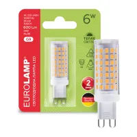Лампочка Eurolamp LED G9 6W 600Lm 3000K (LED-G9-0630(220)) - Зображення 2