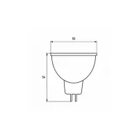 Лампочка Eurolamp LED SMD MR16 5W GU5.3 4000K 220V (LED-SMD-05534(P)) - Зображення 3
