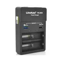 Зарядний пристрій для акумуляторів Liitokala 2 Slots, USB1/QC/3.0, USB2/2.4A, NiMHC(R14)/SC/AA/AAA/17670, Li-ion10440...26650 (Lii-TR2000) - Зображення 1