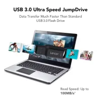 USB флеш накопичувач Lexar 64GB JumpDrive V400 Black USB 3.0 (LJDV400064G-BNBNG) - 5