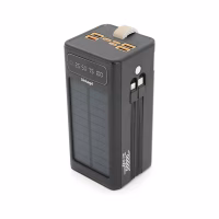 Батарея универсальная Linkage 50000mAh, Solar, 22.5W, cables Туре-С+Lighting, Black (LKP-47) - Image 3