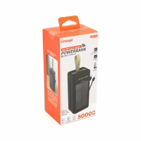 Батарея универсальная Linkage 50000mAh, Solar, 22.5W, cables Туре-С+Lighting, Black (LKP-47) - Image 5