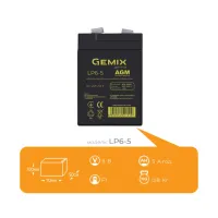 Батарея до ДБЖ Gemix 6В 5Ач (LP6-5) - 4