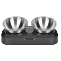 Посуд для котів Lapka Годівниця подвійна з металевими мисками (LPK-27) - 1