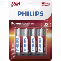 Батарейка Philips AA LR6 Power Alkaline * 4 (LR6P4B/10) - Image 1