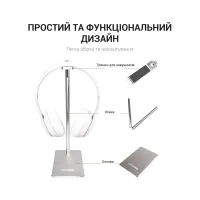 Підставка для гарнітури OfficePro Aluminum Alloys Grey (LS350G) - 11