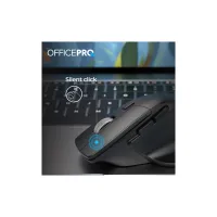 Мишка OfficePro M395B Silent Click Ergonomic Wireless Black (M395B) - 10