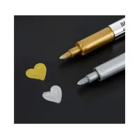 Маркер Baoke 1,5 мм серебряный Металлик (MARK-PER-BAO-MP550S) - Изображение 3