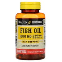 Жирні кислоти Mason Natural Риб'ячий жир з Омега-3, Omega-3 Fish Oil, 60 гелевих капсул (MAV-12235) - 1