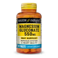 Мінерали Mason Natural Магнію глюконат 550 мг, Magnesium Gluconate, 100 таблеток (MAV06171) - 1