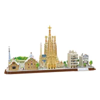 Пазл Cubic Fun Тривимірна головоломка-конструктор City Line Barcelona (MC256h) - 2