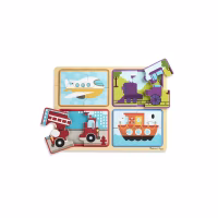 Пазл Melissa&Doug деревянные в футляре "Транспортные средства" (MD31361) - Image 1