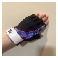 Рукавички для фітнесу MadMax MFG-911 Nine-eleven Black/perpito L (MFG-911-PEP_L) - 9