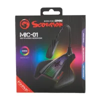 Мікрофон Marvo MIC-01 Multi-LED USB Black (MIC-01) - 4