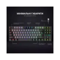 Клавіатура GamePro MK100B Blue Switch LED USB Black (MK100B) - 7