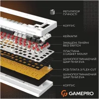 Клавіатура GamePro Genesis Silverlight MK116 USB UA Grey (MK116) - 7