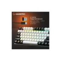 Клавіатура GamePro Genesis Joker Pro MK124G Pro Outemu Red Switch Wireless/Bluetooth/USB UA Gray (MK124G Pro) - 7