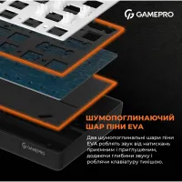 Клавіатура GamePro MK130R Hot-Swap Red Swich RGB USB UA Black (MK130R) - 8