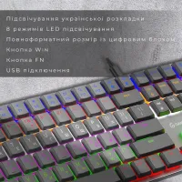 Клавіатура GamePro MK145R Red Swich Low Profile USB Dark Gray (MK145R) - 10