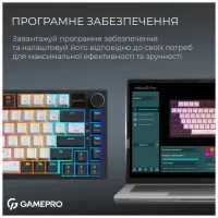 Клавіатура GamePro Asgard Valhalla Pro MK160B-D-Pro Rainy Switch Wireless/Bluetooth/USB UA Black (MK160B-D-Pro) - 9