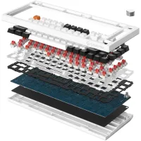 Клавіатура GamePro MK160W Hot-Swap Red Swich RGB USB UA White (MK160W) - 2