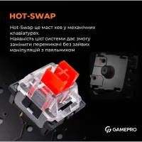 Клавіатура GamePro MK160W Hot-Swap Red Swich RGB USB UA White (MK160W) - 7