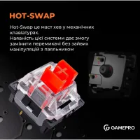 Клавіатура GamePro MK170B Hot-Swap Red Swich RGB USB UA Black (MK170B) - 7