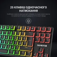 Клавіатура GamePro MK80R Red Switch RGB USB Black (MK80R) - 9