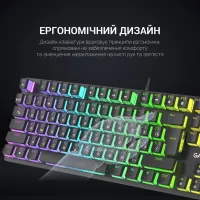 Клавіатура GamePro MK85R Red Switch RGB USB Black (MK85R) - 8