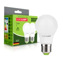 Лампочка Eurolamp LED A60 7W E27 4000K 220V акция 1+1 (MLP-LED-A60-07274(E)) - Зображення 1