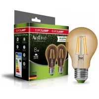 Лампочка Eurolamp LED А60 800 Lm E27 4000K 2шт (MLP-LED-A60-08274(Amber)new) - Зображення 2