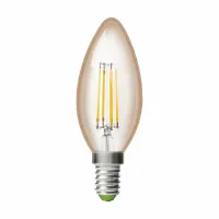 Лампочка Eurolamp LED CL 6W 620 Lm E14 3000K deco 2шт (MLP-LED-CL-06143(Amber)) - Зображення 2